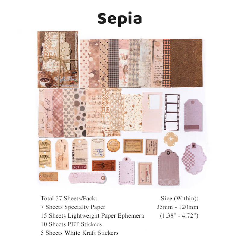 Zonji Vintage Reverie Junk Journal Pack - Taperlogy