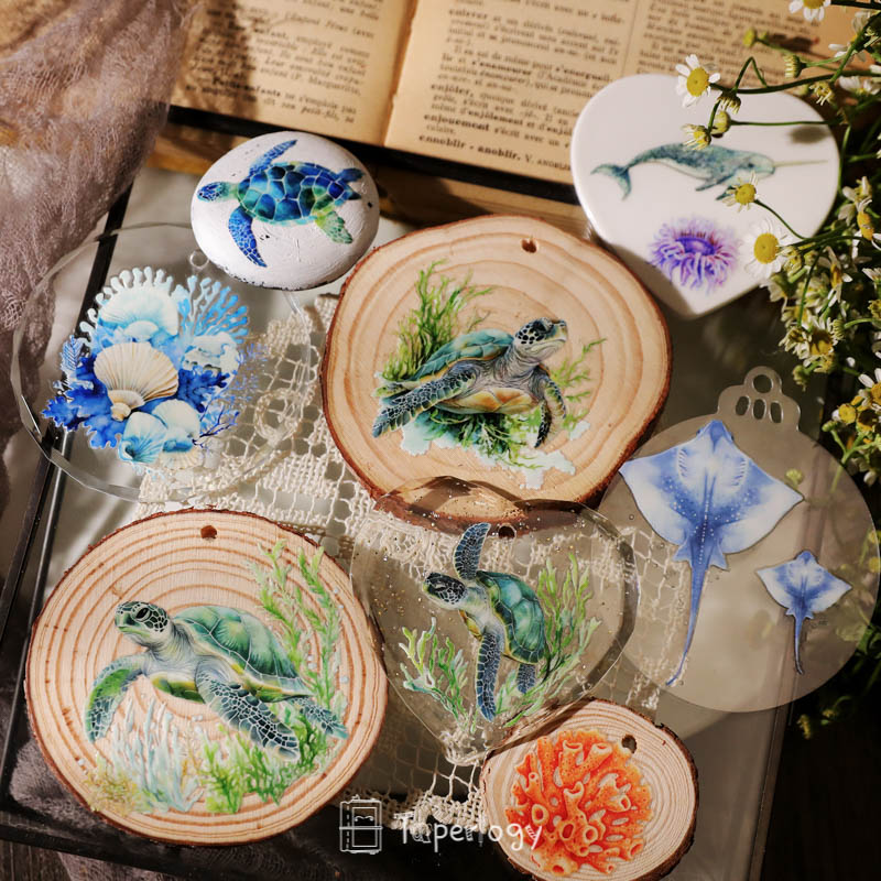 Sona Ocean World Crystal Rub-on Stickers - Taperlogy
