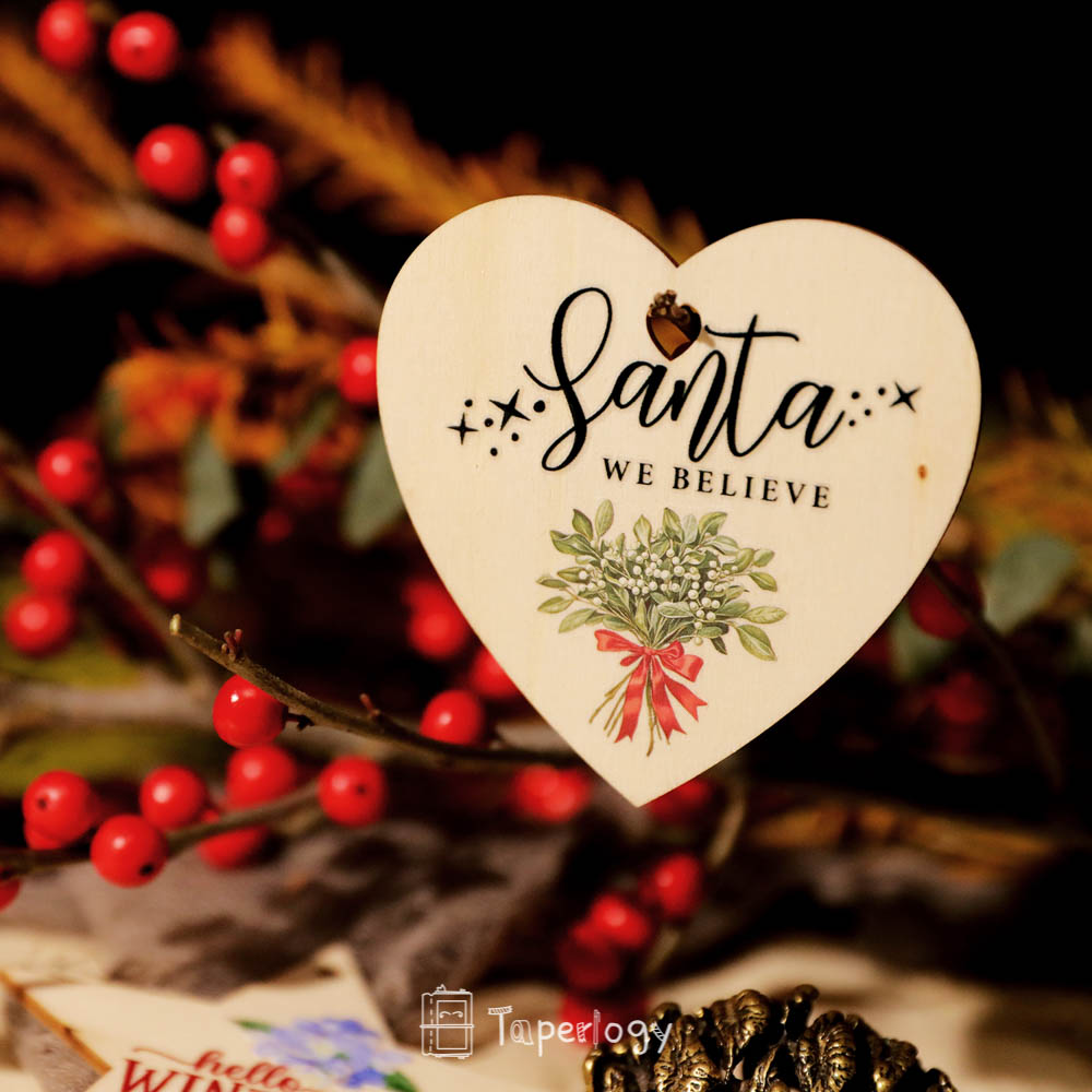 Lano Handwritten Christmas Phrases Crystal Rub-on Stickers - Taperlogy