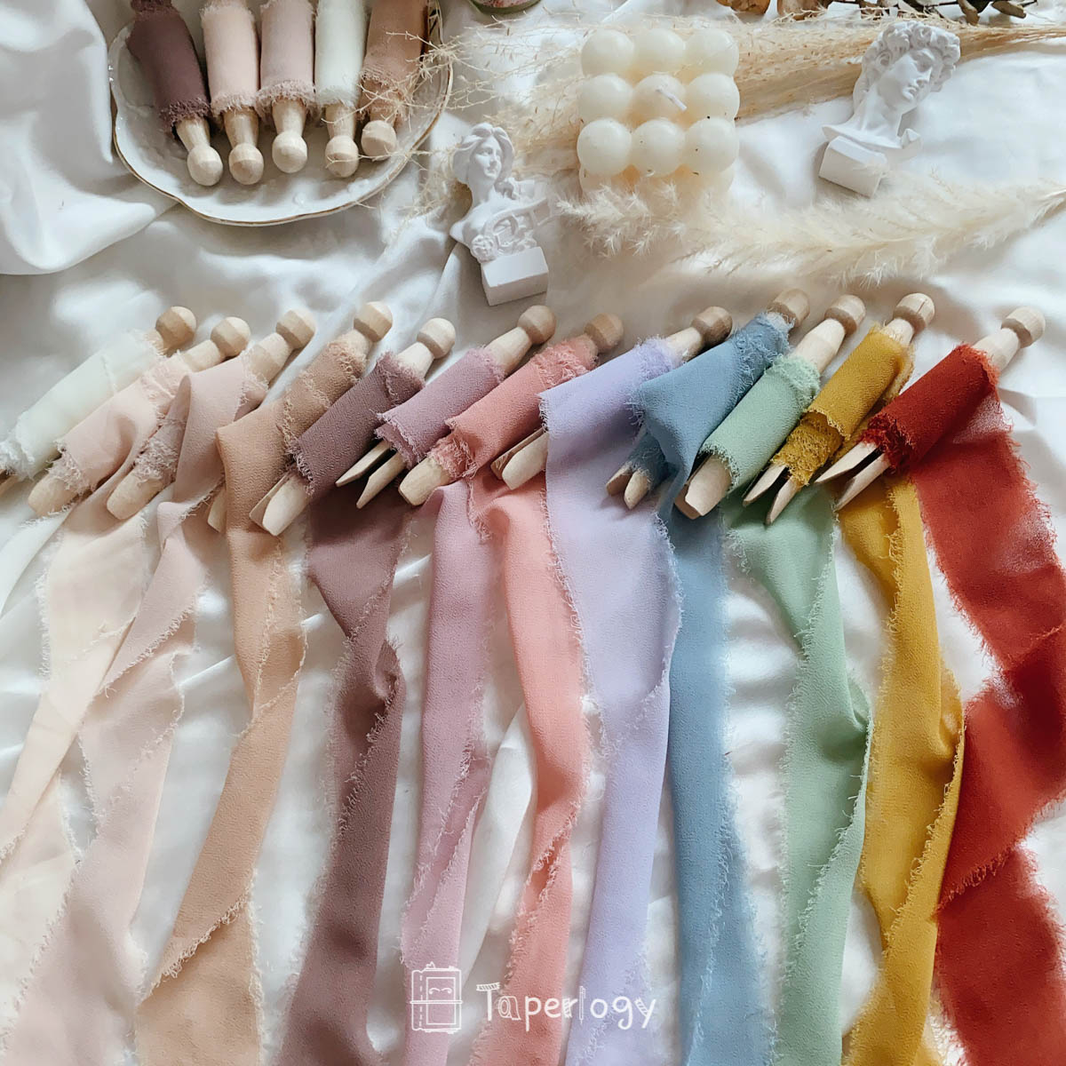 Zaji Frayed Ribbon Pack - Taperlogy