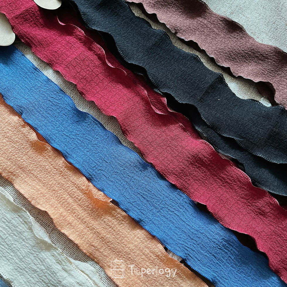 Textured Ribbon String Zoze Textured Fabric Ribbon Pack - Taperlogy