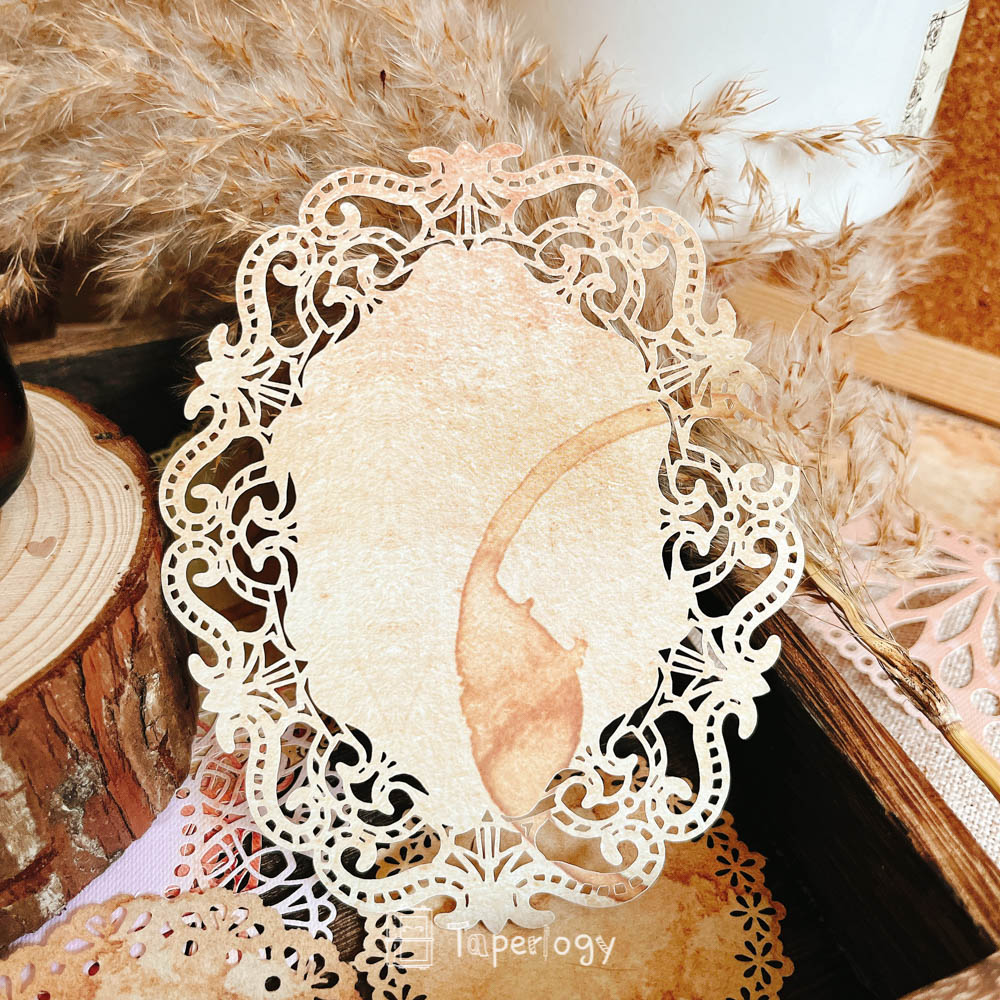Boju Coffee-stained Lace Paper - Taperlogy