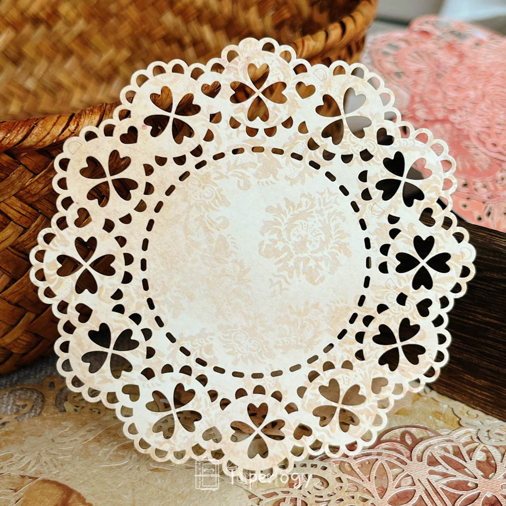 Boju Coffee-stained Lace Paper - Taperlogy