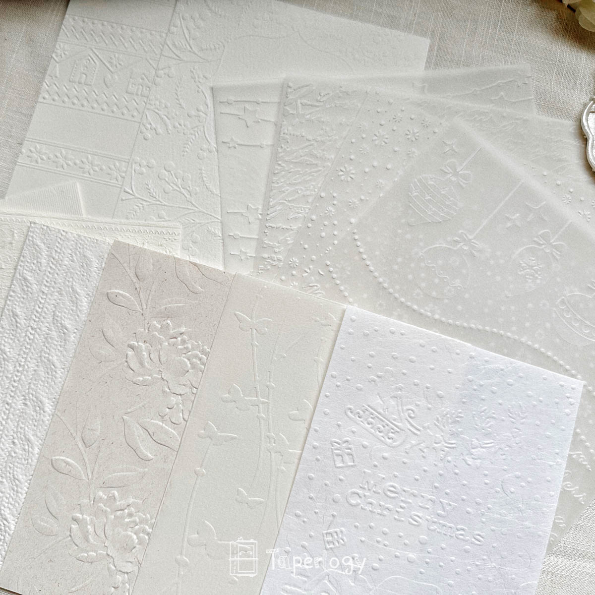 Dami Handcrafted Christmas Embossed Papers - Taperlogy