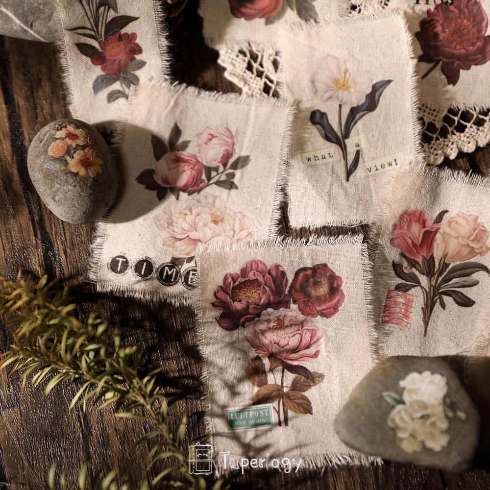 Yoli Vintage Floral Rub-on Stickers | Transfer Sticker - Taperlogy