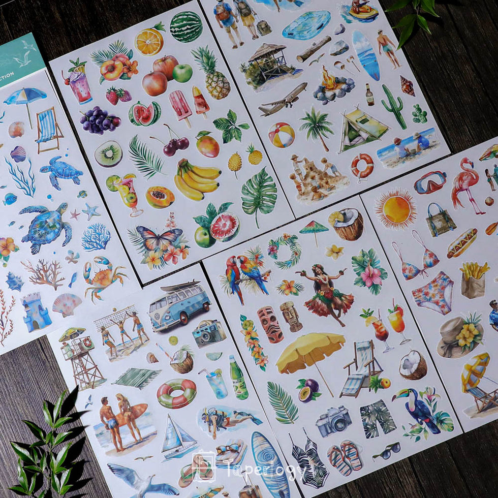 Soli Summer Vacation Rub-on Stickers - Taperlogy